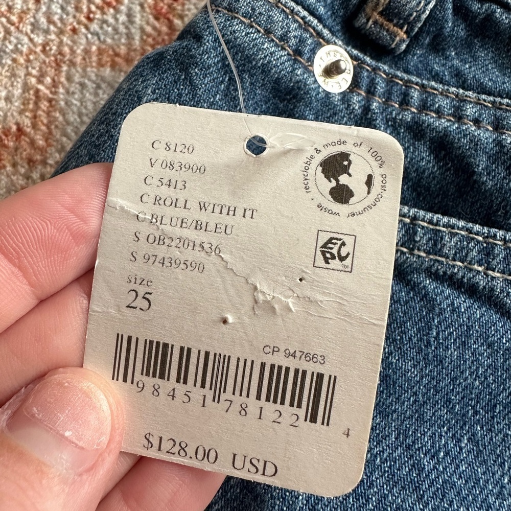 NWT We The Free - Adele Denim Skort size 25 low rise grunge utility - Picture 8 of 11